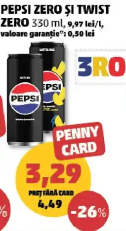 Penny Pepsi zero și twist zero Ofertă