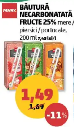 Penny Penny băutură necarbonată fructe 25% mere / piersici / portocale Ofertă