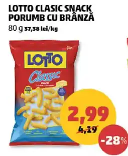 Penny Lotto classic snack porumb cu brânză Ofertă