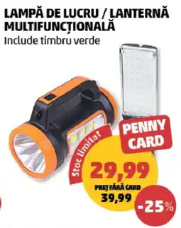 Penny Penny Card lampă de lucru / lanternă multifuncțională Ofertă