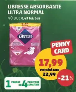 Penny LIBRESSE ABSORBANTE ULTRA NORMAL Ofertă