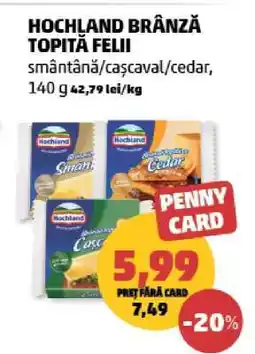 Penny HOCHLAND Brânză topită felii Ofertă