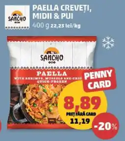 Penny PAELLA CREVEȚI, MIDII & PUI Ofertă