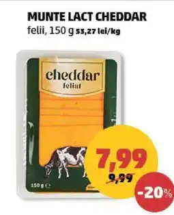 Penny Munte Lact Cheddar Ofertă