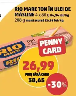 Penny RIO MARE TON ÎN ULEI DE MĂSLINE Ofertă