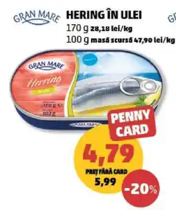 Penny HERING ÎN ULEI Ofertă