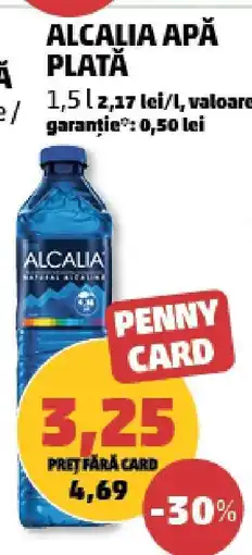 Penny ALCALIA APĂ PLATĂ Ofertă