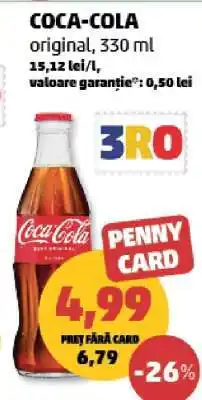 Penny COCA-COLA original, 330 ml Ofertă