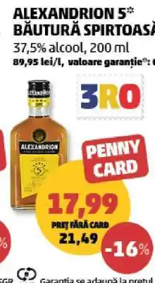 Penny ALEXANDRION 5* Băutură spirtoasă Ofertă
