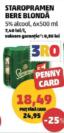 Penny STAROPRAMEN Bere blondă Ofertă