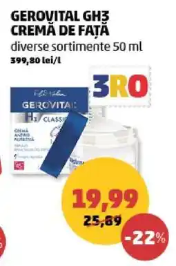Penny GEROVITAL GH3 CREMĂ DE FAȚĂ Ofertă