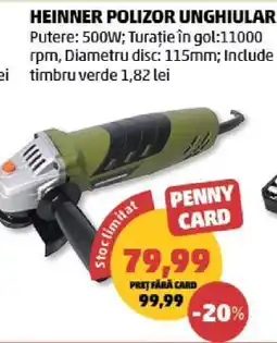 Penny HEINNER POLIZOR UNGHIULAR Ofertă