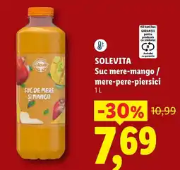 Lidl Solevita suc mere-mango / mere-pere-piersici Ofertă