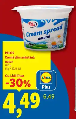 Lidl Pilos cremă din smântână natur Ofertă