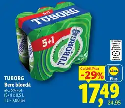 Lidl Tuborg Bere blondă Ofertă