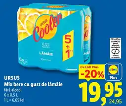 Lidl Ursus mix bere cu gust de lămâie Ofertă