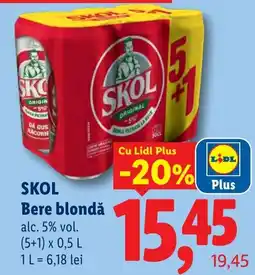 Lidl Skol bere blondă Ofertă