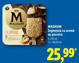 Lidl magnum înghețată cu aromă de piersică Ofertă