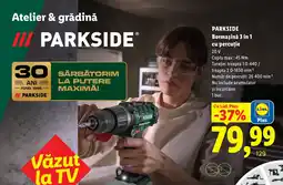 Lidl Parkside bormașină 3 în 1 cu percuție Ofertă