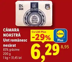 Lidl Cămara Noastră Unt românesc Ofertă