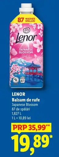 Lidl Lenor Balsam de rufe Japanese Blossom Ofertă
