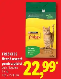 Lidl Friskies Hrană uscată pentru pisici pui și legume Ofertă