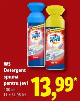 Lidl W5 detergent spumă pentru țevi Ofertă