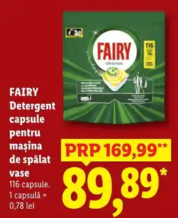 Lidl Fairy detergent capsule pentru mașina de spălat vase Ofertă
