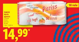 Lidl Pariss hârtie igienică Ofertă