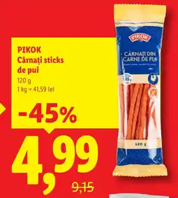 Lidl Pikok cárnați sticks de pui Ofertă