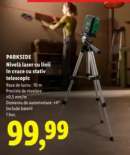 Lidl Parkside nivelă laser cu linii în cruce cu stativ telescopice Ofertă