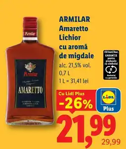 Lidl Armilar amaretto lichior cu aromă de migdale Ofertă