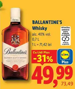 Lidl Ballantine's Whisky Ofertă