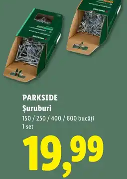 Lidl Parkside șuruburi Ofertă