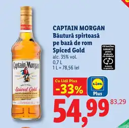 Lidl Captain Morgan Băutură spirtuoasă pe bază de rom Spiced Gold Ofertă