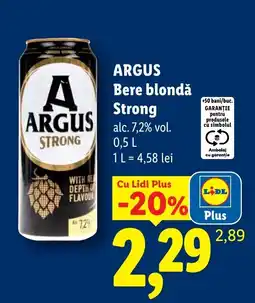 Lidl Argus bere blondă strong Ofertă