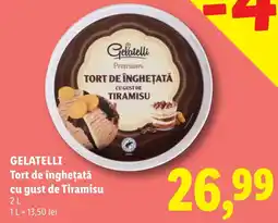 Lidl Gelatelli tort de înghețată cu gust de tiramisu Ofertă