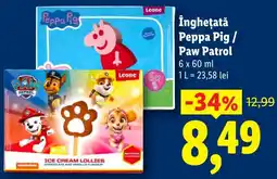 Lidl Leone Inghețată Peppa Pig / Paw Patrol Ofertă