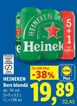 Lidl Heineken Bere blondă Ofertă