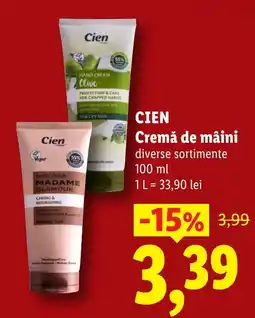 Lidl Cien cremă de mâini Ofertă
