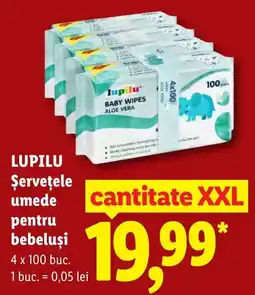 Lidl Lupilu șervețele umede pentru bebeluși Ofertă