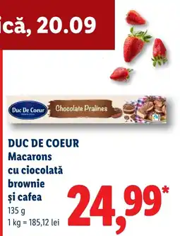 Lidl Duc De Coeur Macarons cu ciocolata brownie și cafea Ofertă