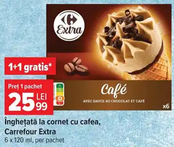 Înghetată la cornet cu cafea