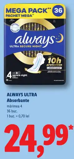 Lidl Always ultra absorbante Ofertă