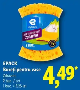 Lidl epack bureți pentru vase zdraveni Ofertă