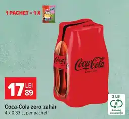 Carrefour Coca-Cola zero zahăr Ofertă