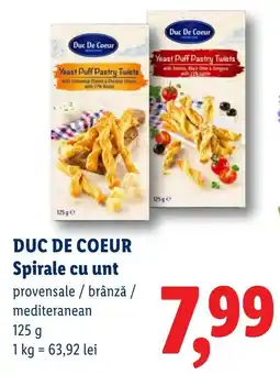 Lidl Duc De Coeur spirale cu unt Ofertă