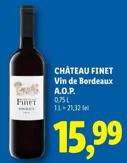Lidl Chateau Finet vin de bordeaux Ofertă