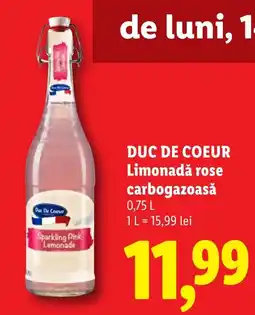 Lidl Duc De Coeur Limonadă rose carbogazoasă Ofertă