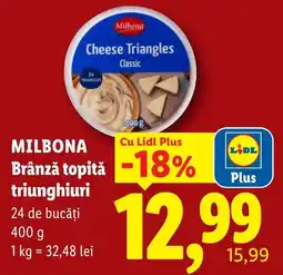 Lidl Milbona brânză topită triunghiuri Ofertă